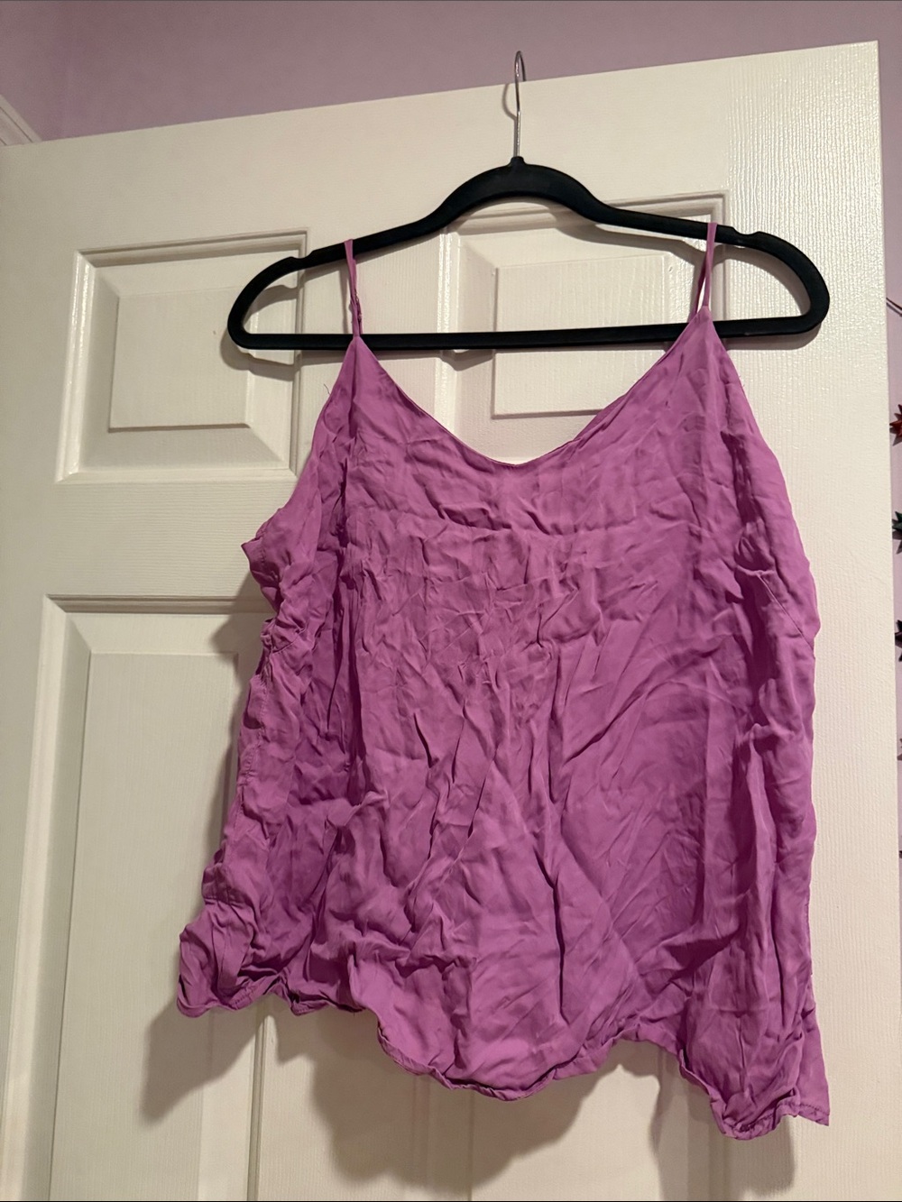 Cupro Lightweight Lavender Pink Spaghetti Strap Women's Tank Top